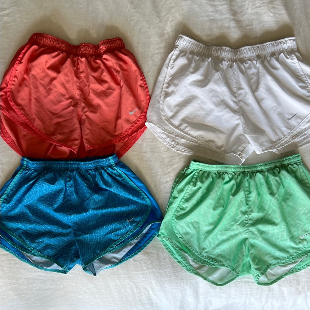 Nike Women's Running Shorts Set - Coral, White, Blue, Mint